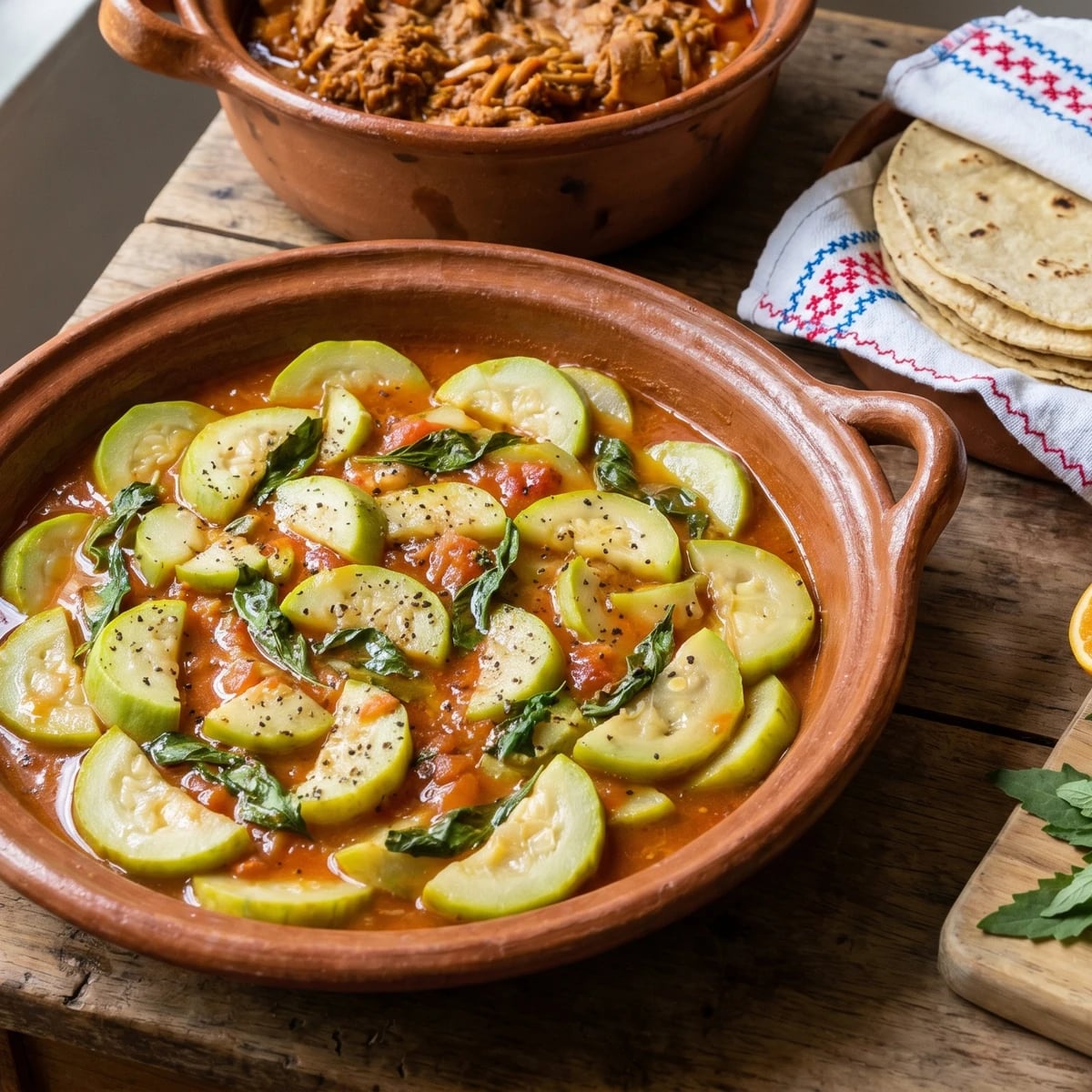 Calabacitas con Epazote Yucatecas
