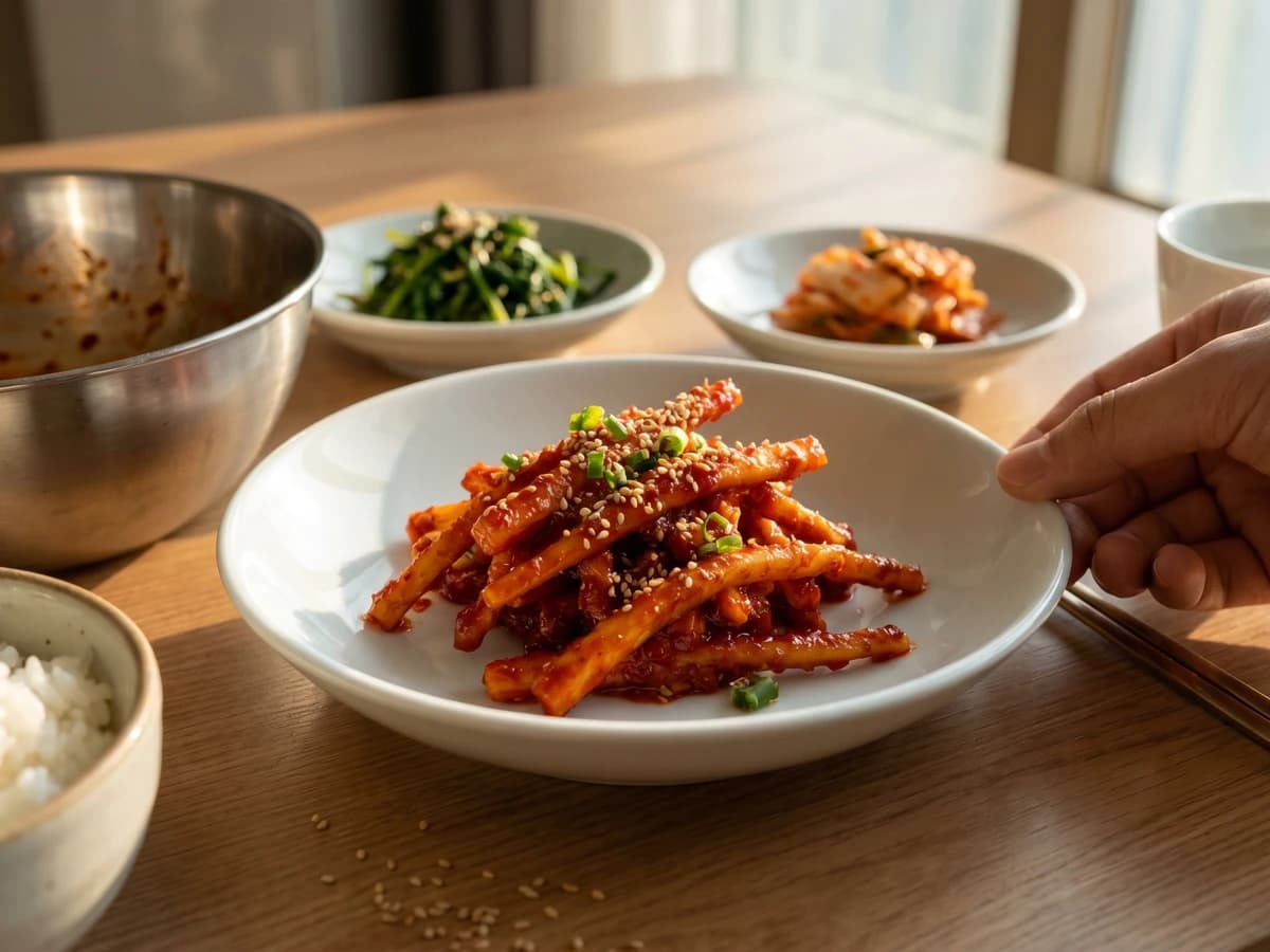 Deodeok-saengchae (Spicy Lance Asiabell Root Salad) - Chef Jeong-sun