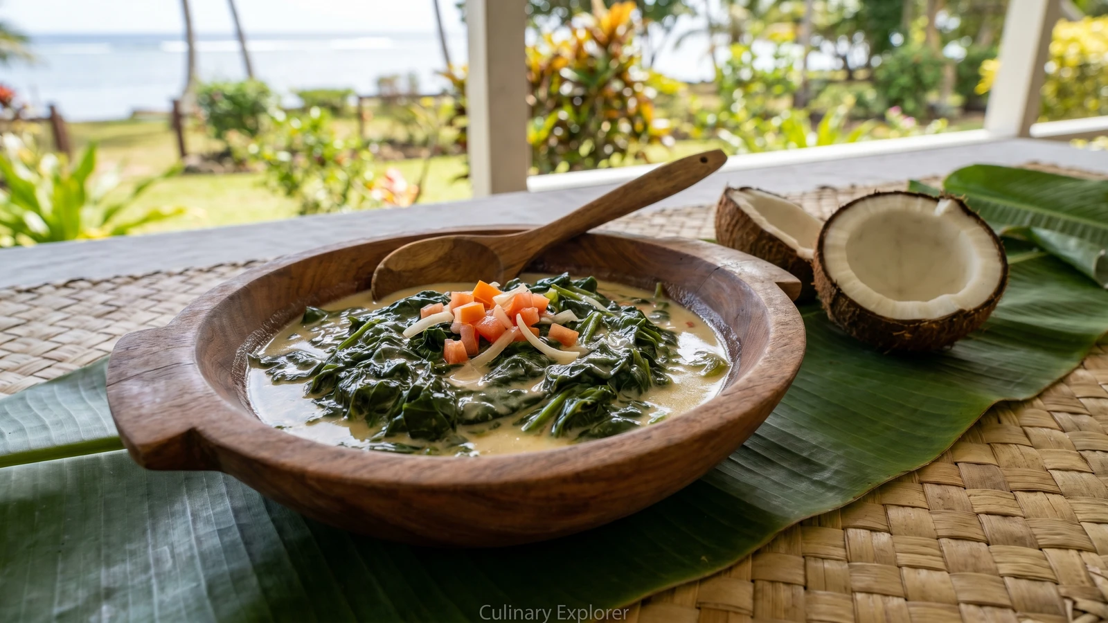 Lau Pele (Tongan Spinach in Coconut Cream)