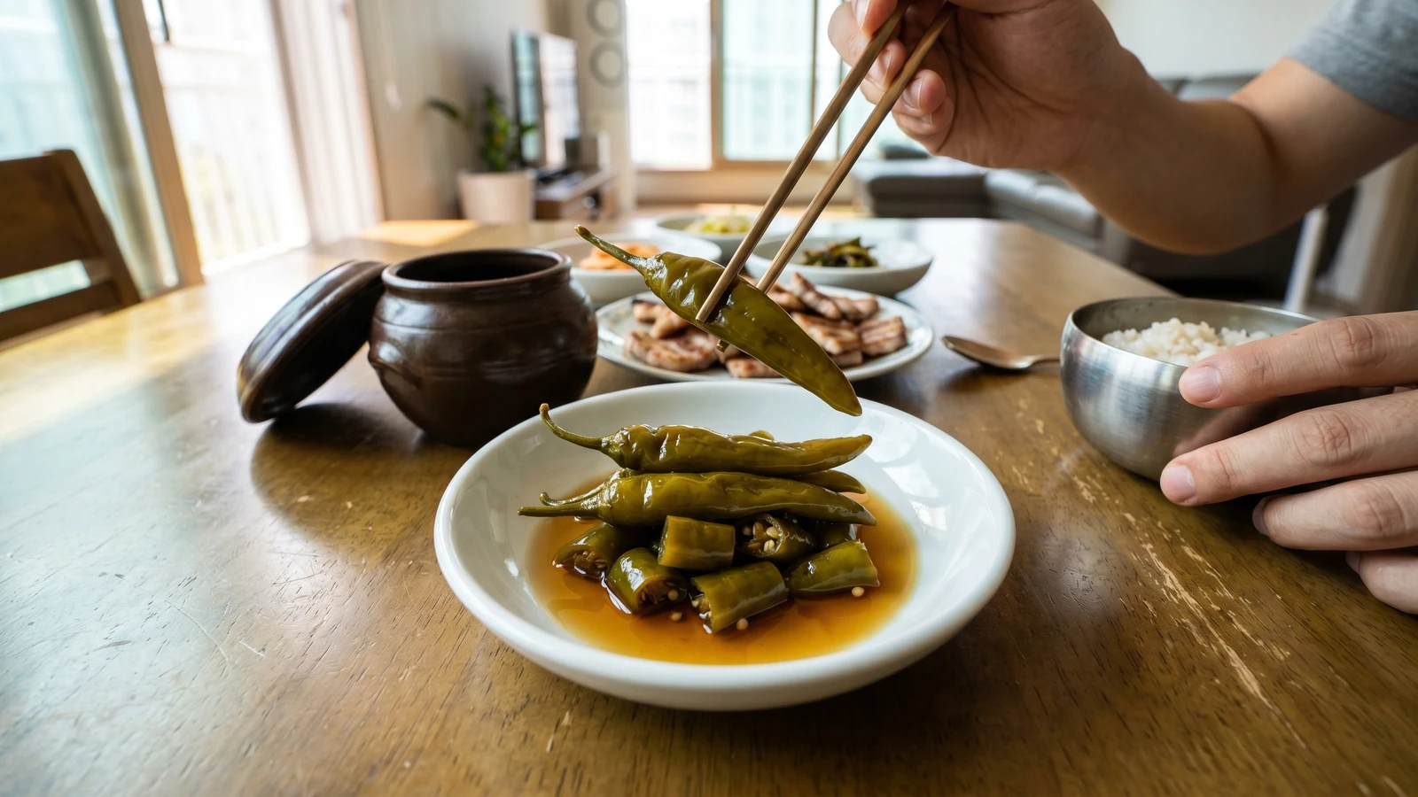 Put-gochu-jangajji (Pickled Green Chilies)