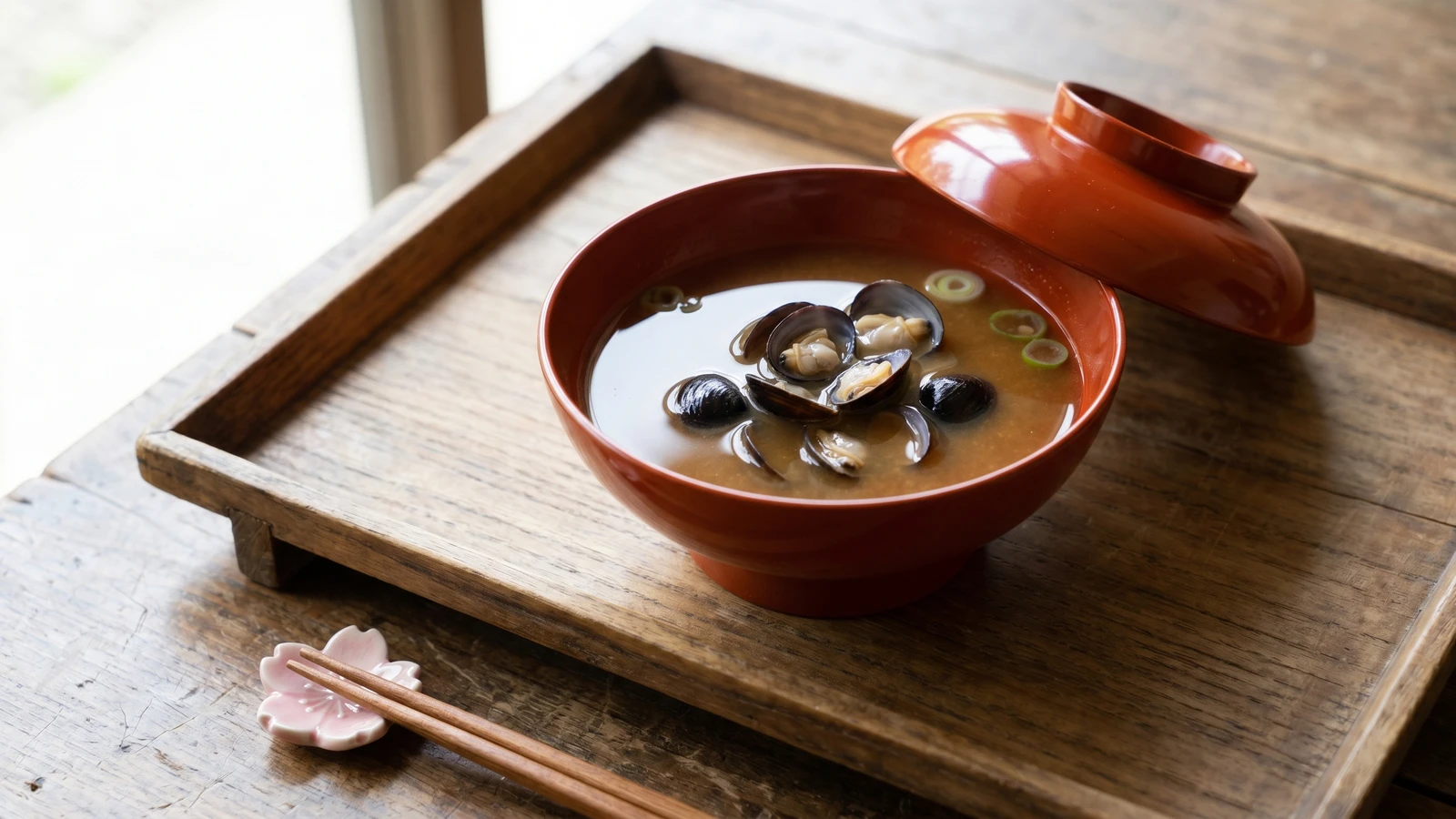 Shijimi Misoshiru (しじみの味噌汁, freshwater clam miso soup)