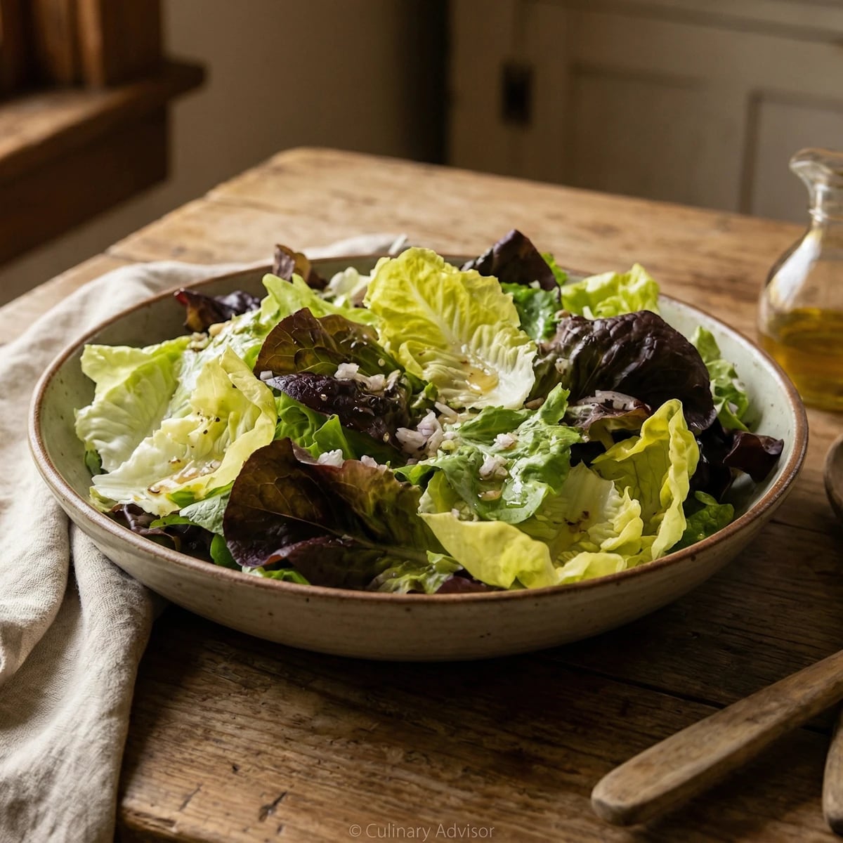 Garden Lettuces with Shallot Vinaigrette