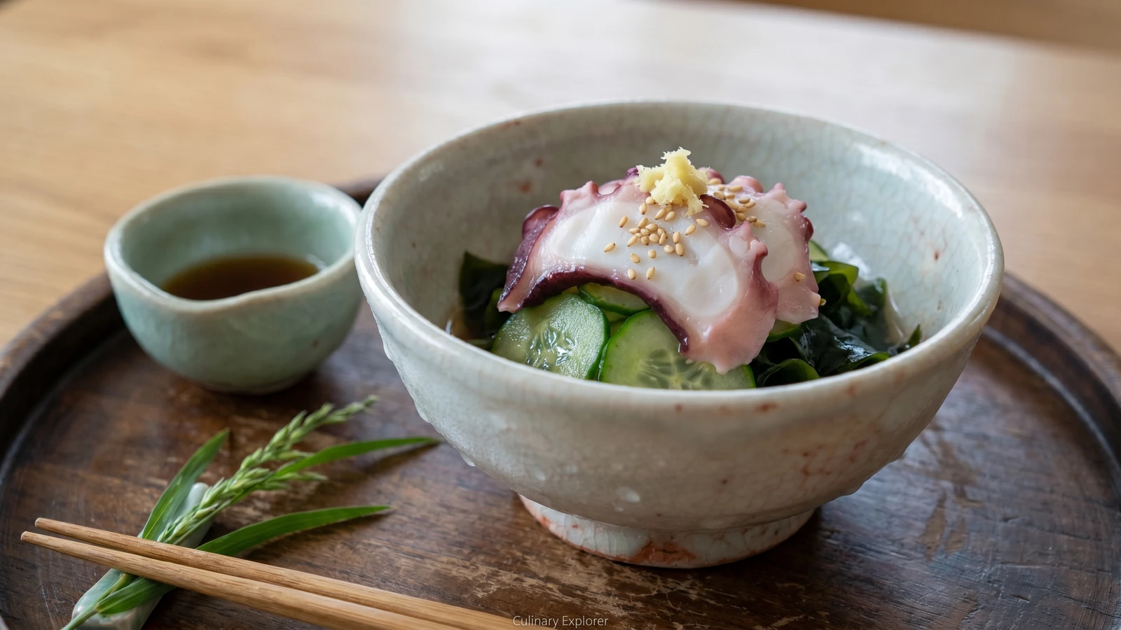 Octopus Vinegared Salad (たこの酢の物, Tako no Sunomono)