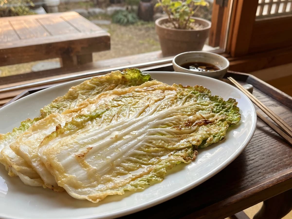 Baechu-jeon (배추전, Napa Cabbage Pancake)