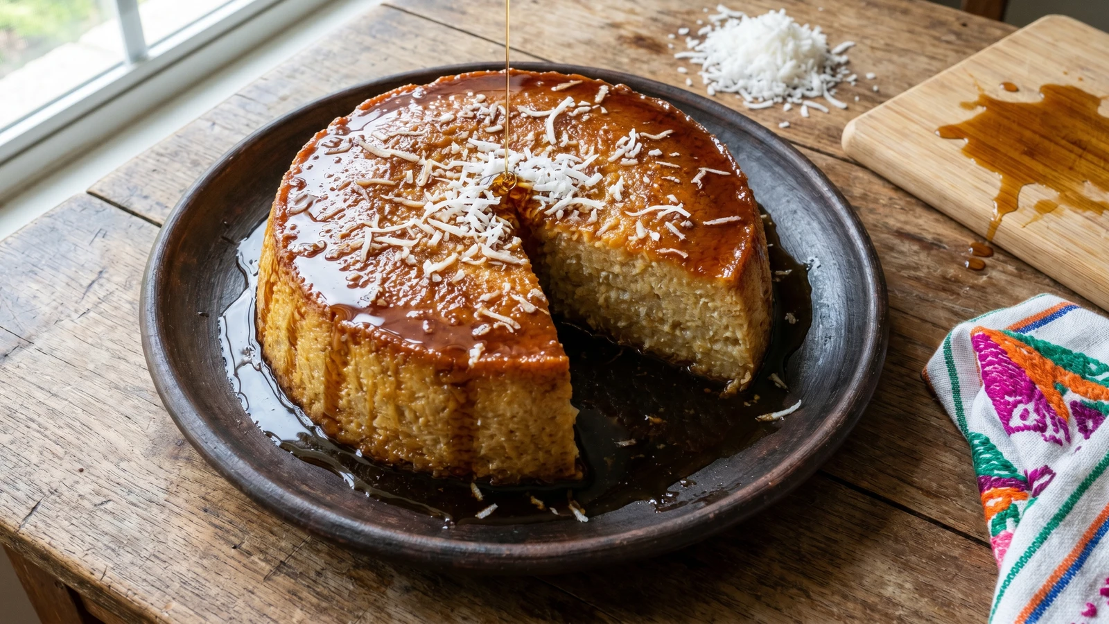 Flan de Yuca con Coco Costeño Afromestizo