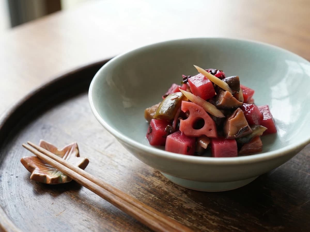 Fukujinzuke (福神漬け, curry-rice pickle) - Chef Takumi