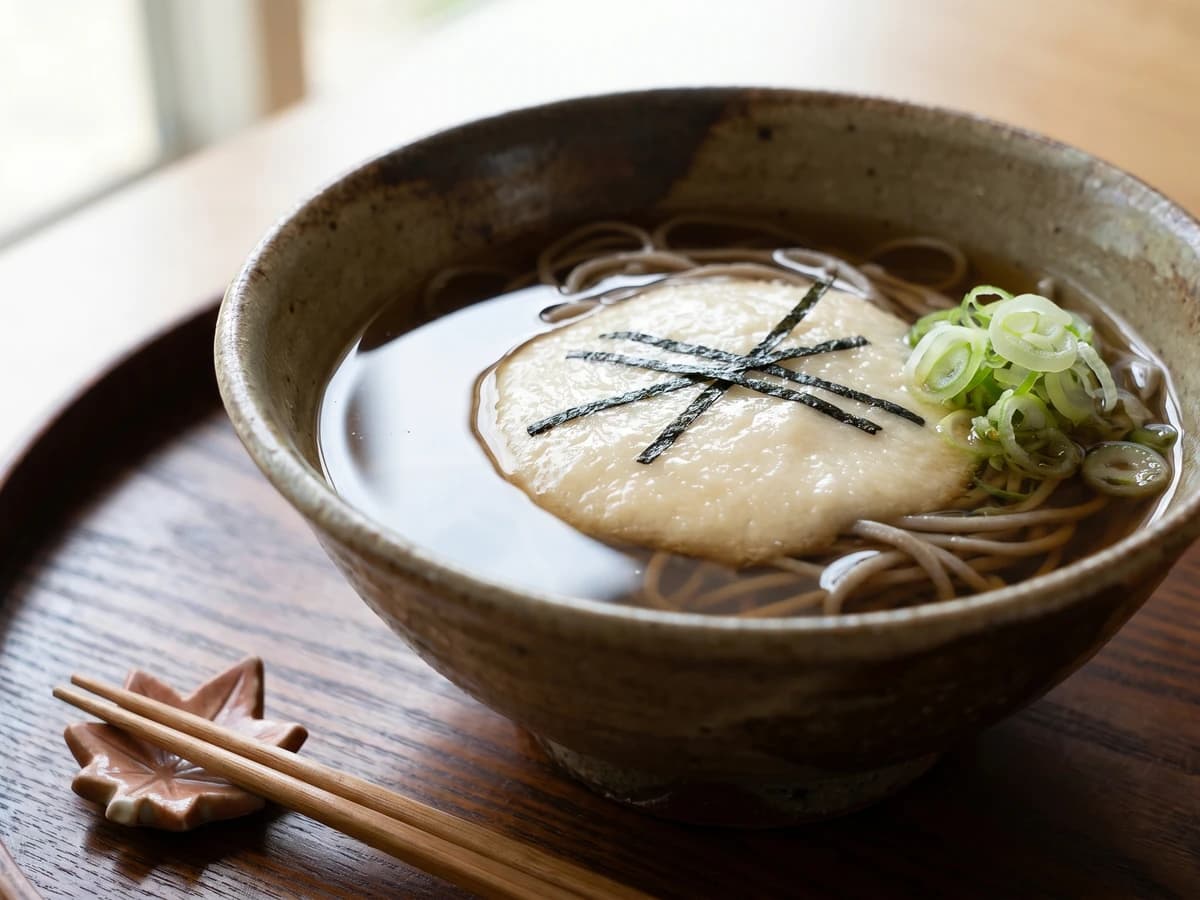 Yamakake Soba (山かけそば, soba with grated mountain yam) - Chef Takumi