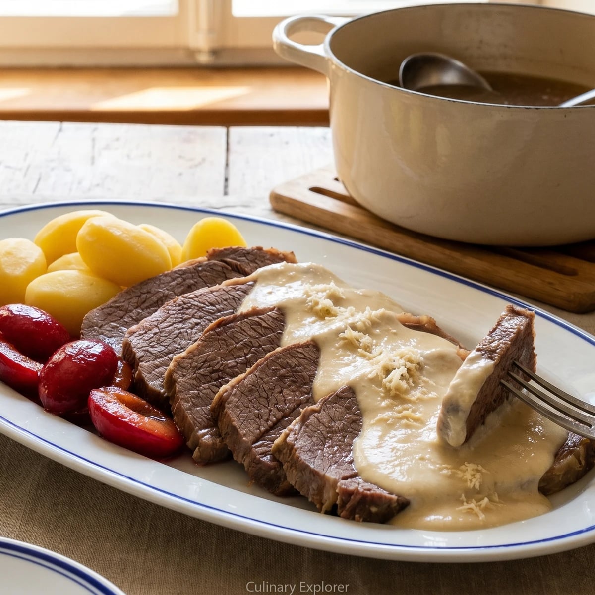 Badisches Ochsenfleisch mit Meerrettichsoße