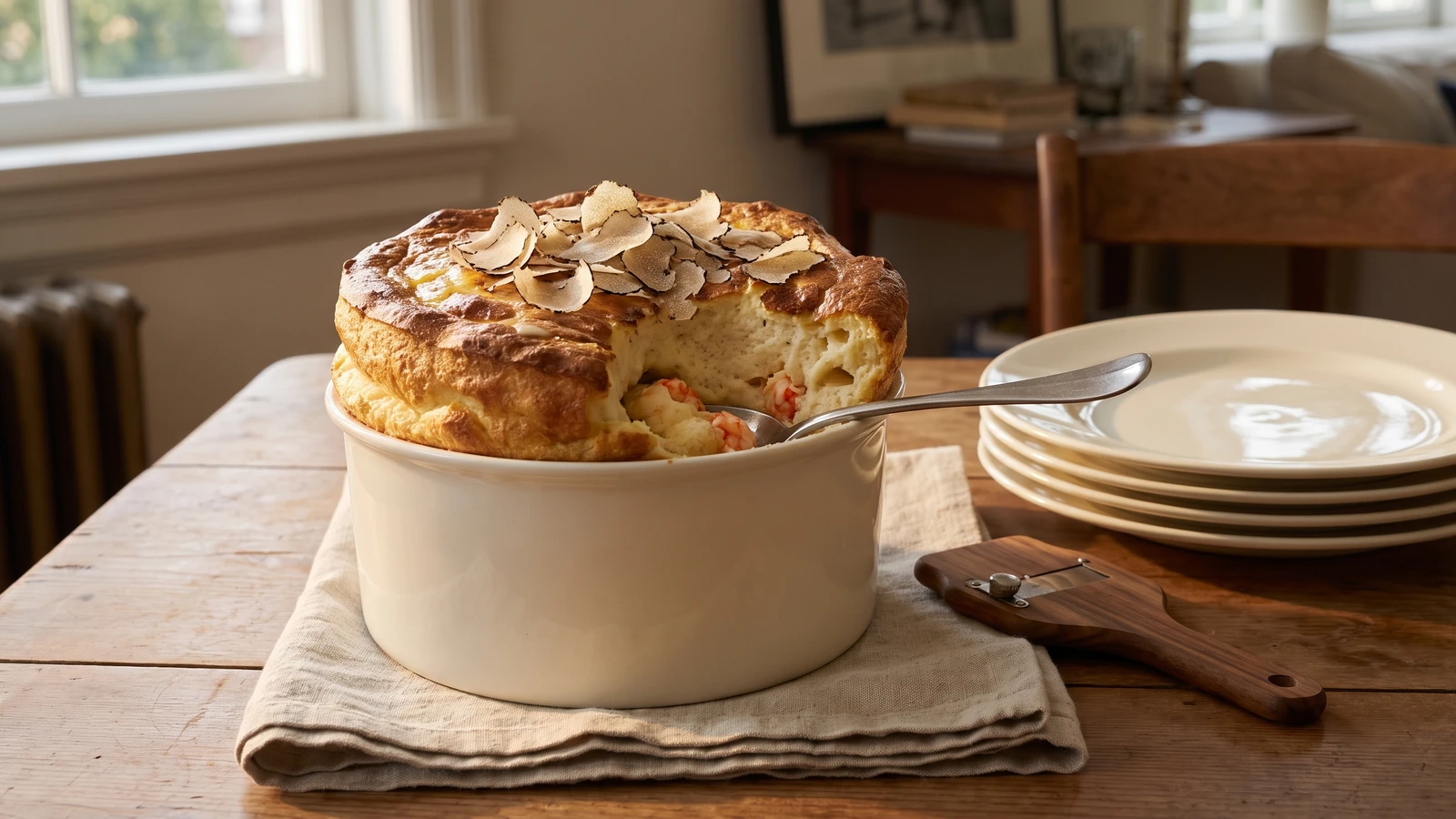 Soufflé d’Écrevisses à la Piémontaise