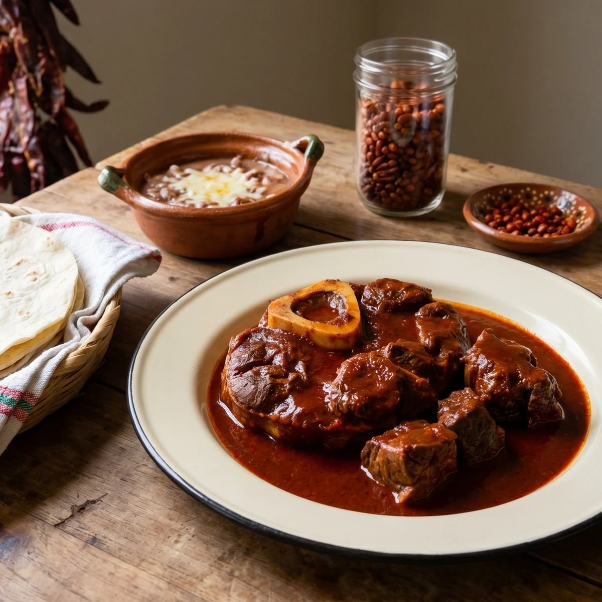 Carne con Chile Colorado Sonorense