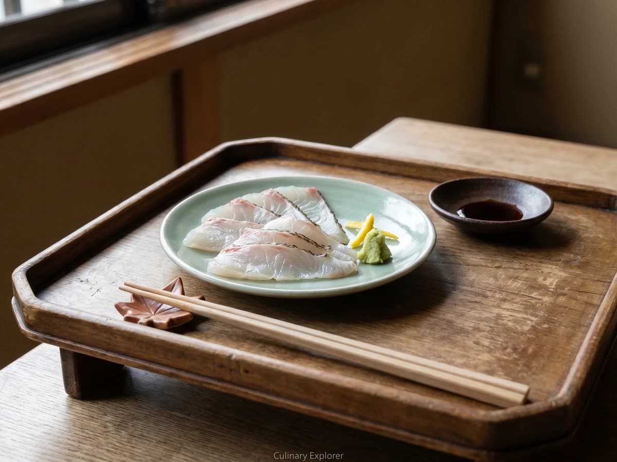 Kelp-Pressed Sea Bream (鯛の昆布締め, Tai no Kobujime) - Chef Takumi