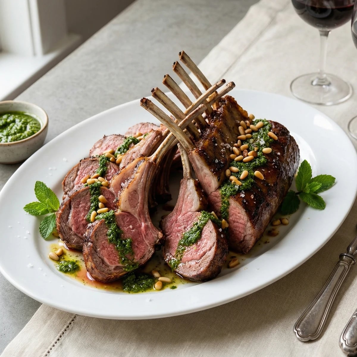 Rack of Lamb with Mint Pesto