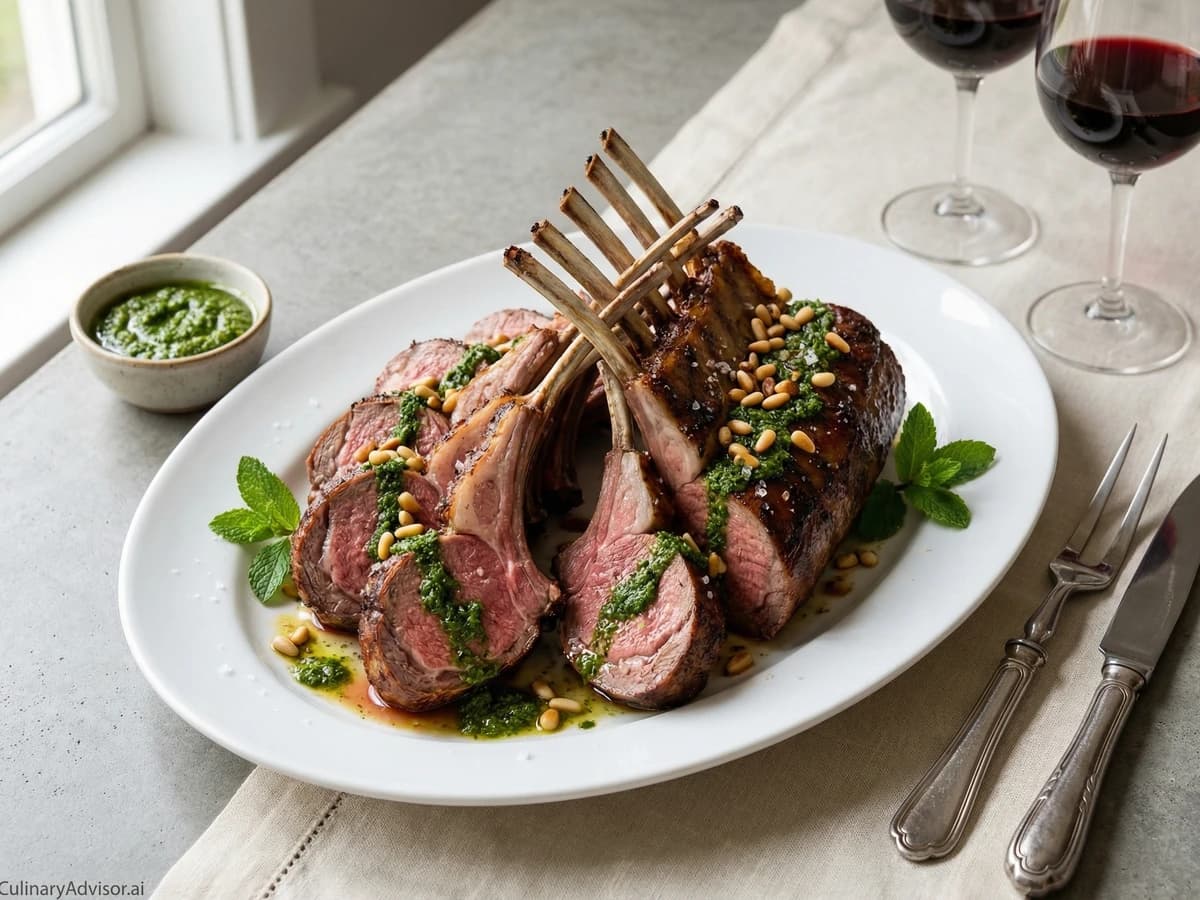 Rack of Lamb with Mint Pesto