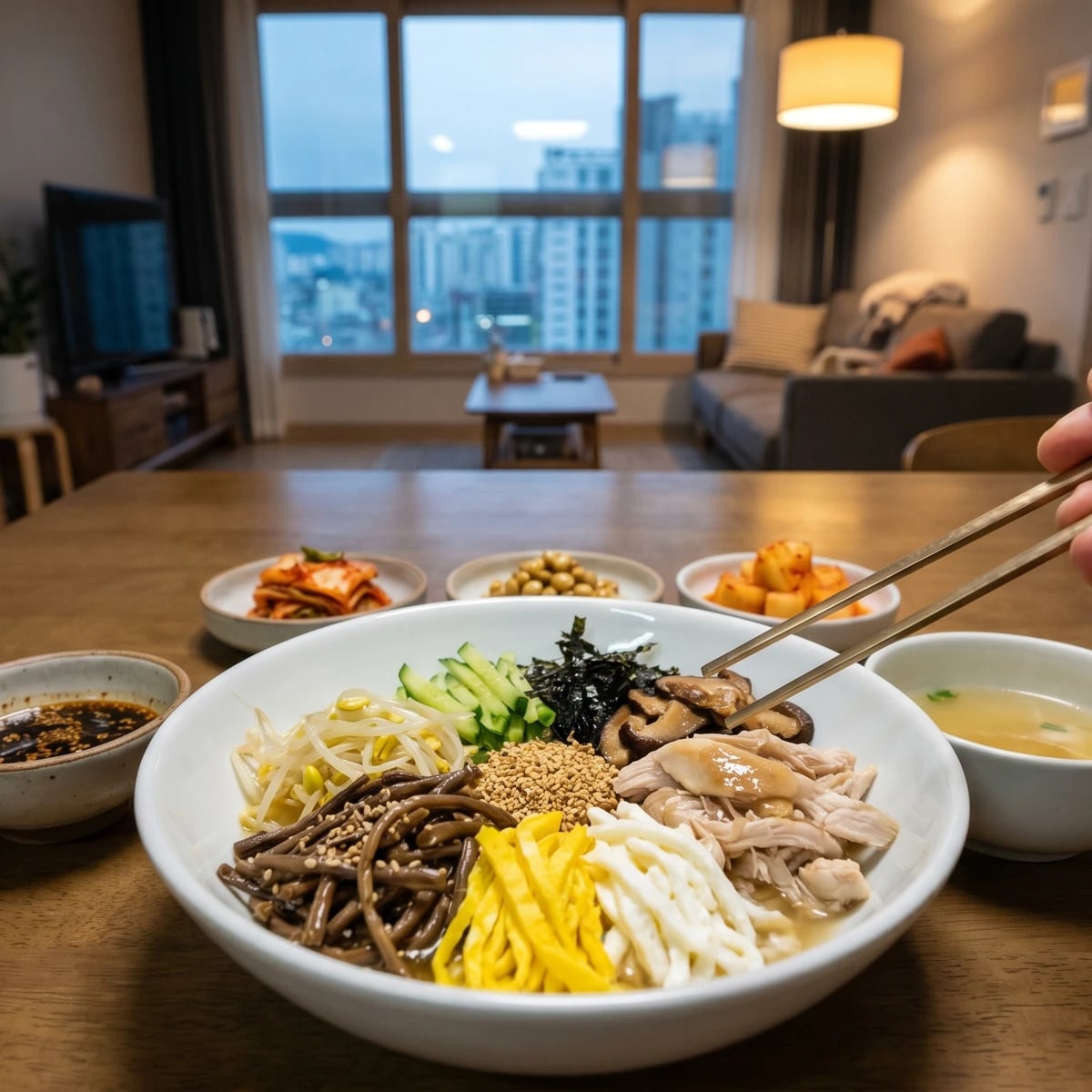 Dak-bibimbap (닭비빔밥, Pyongan Chicken Bibimbap)