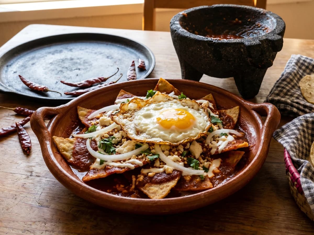 Chilaquiles Tapatios en Chile de Arbol - Chef Lupita