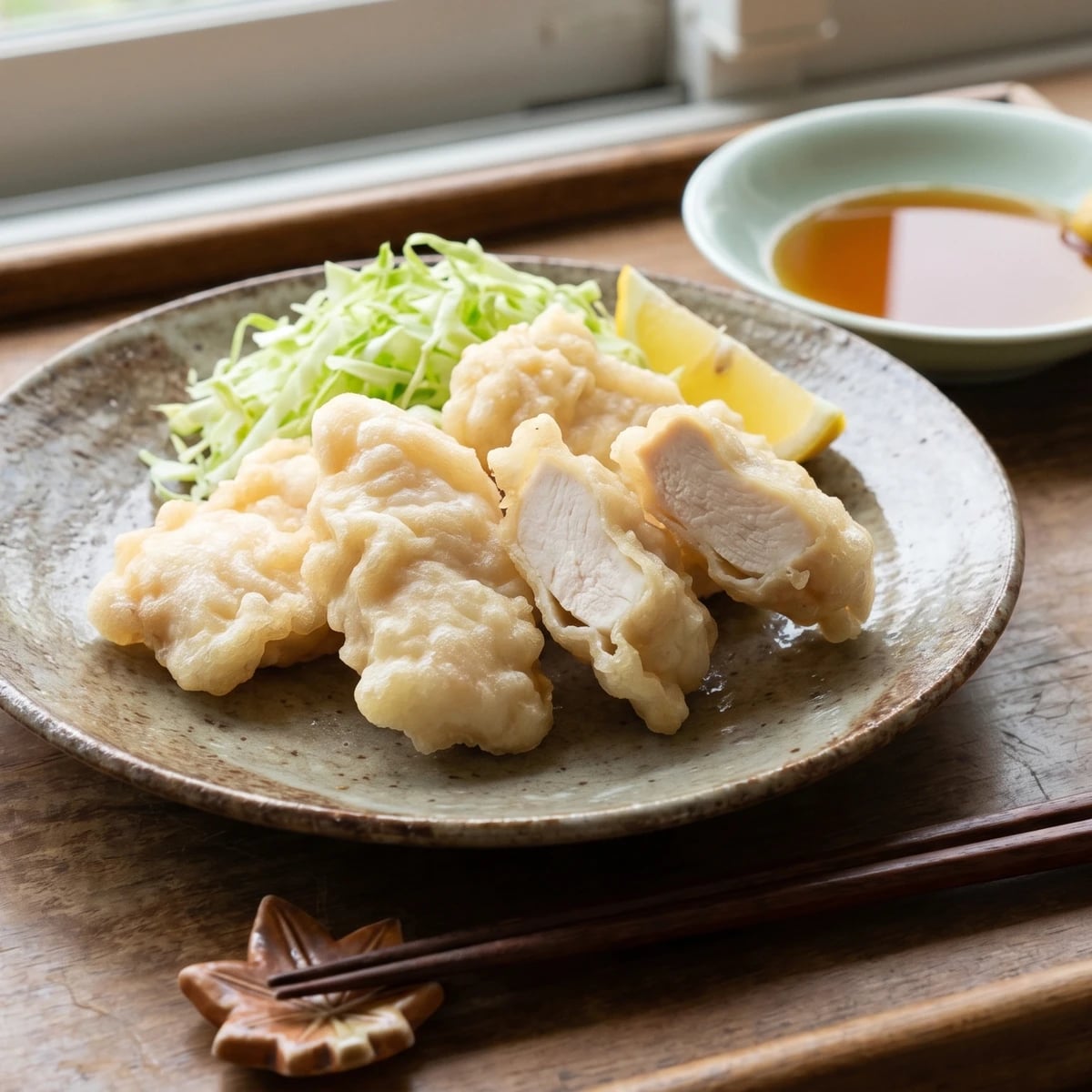 Toriten (とり天, Ōita chicken tempura)