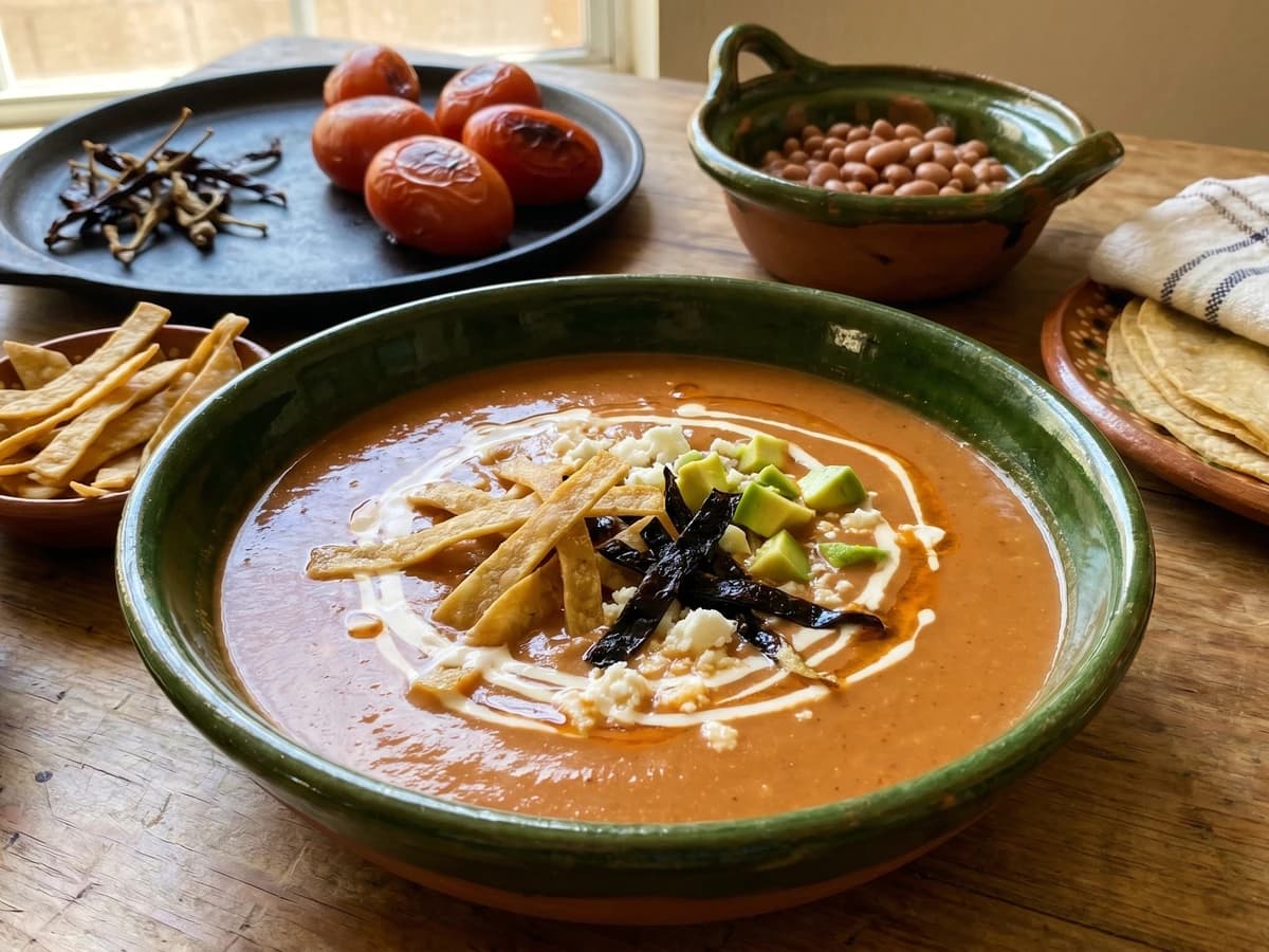 Pátzcuaro Bean Soup (Sopa Tarasca) - Chef Lupita