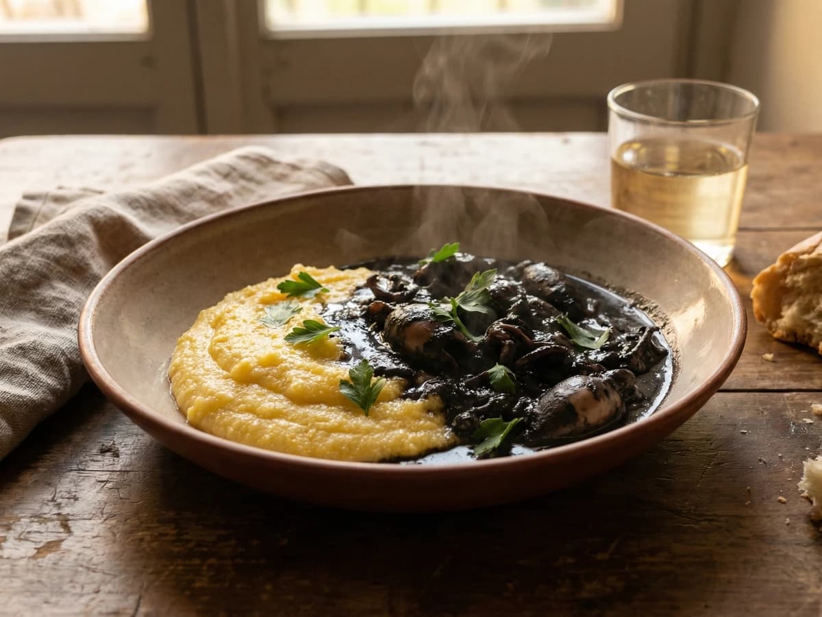 Seppie in Nero con Polenta - Chef Graziella