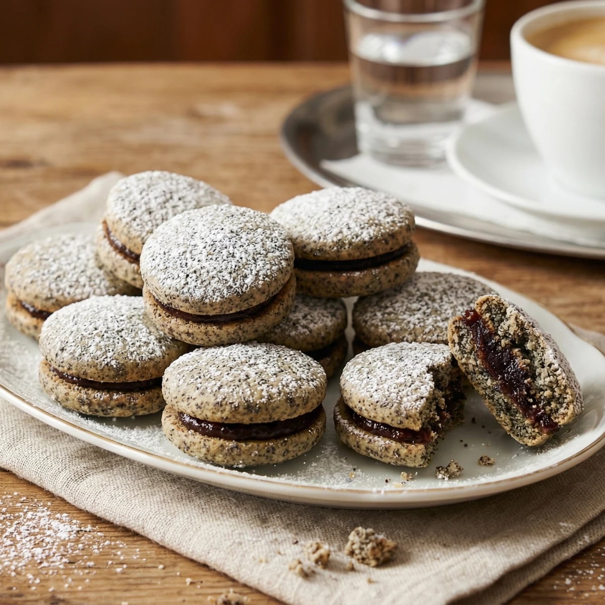 Mohnkekse mit Powidl