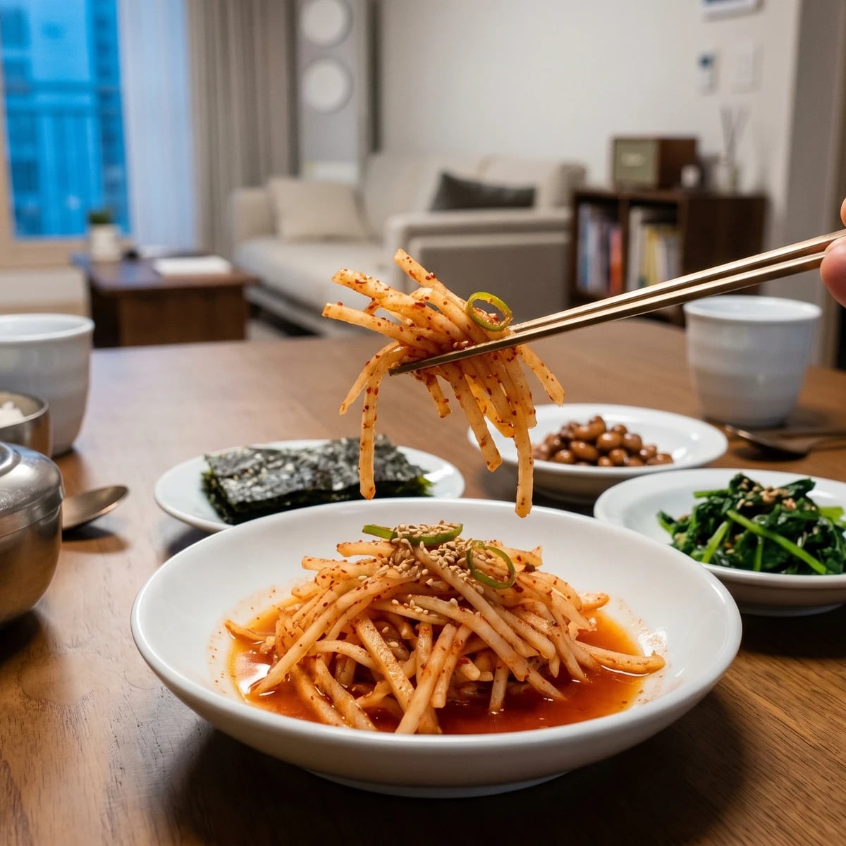 Musaengchae (무생채, Spicy Radish Salad)