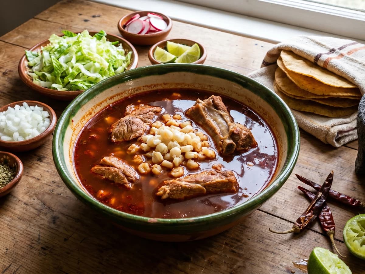 Jalisco Red Pozole (Pozole Rojo Tapatio) - Chef Lupita