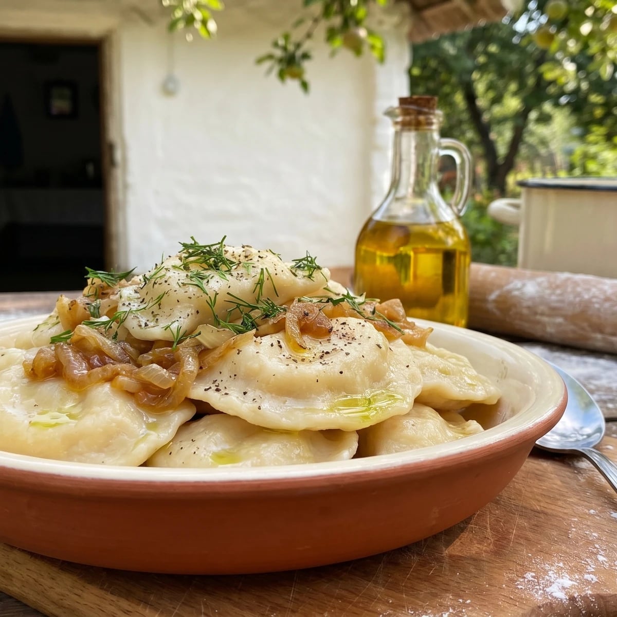 Varenyky z Piskom (вареники з піском, toasted flour dumplings)