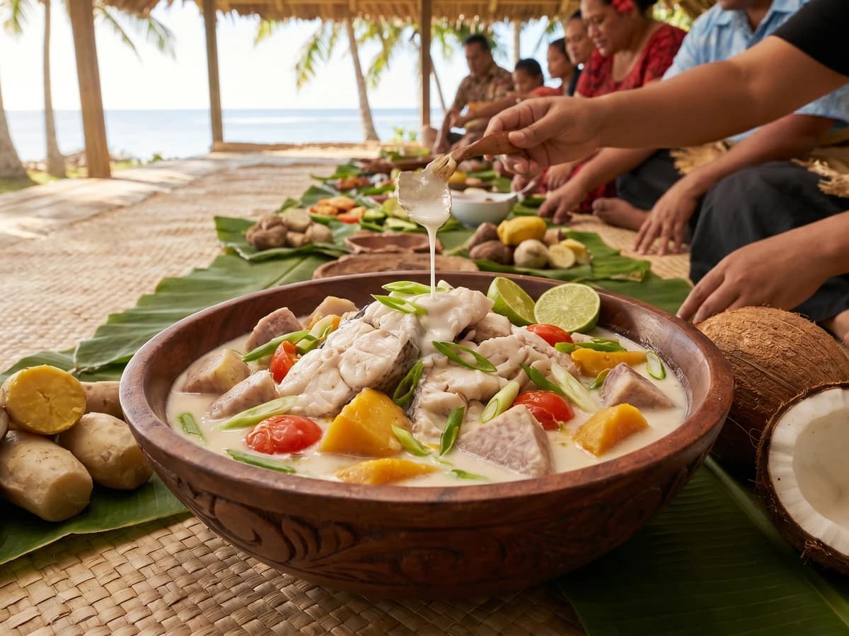 Kalapu Lolo (Tongan Fish Stew with Coconut Cream) - Chef Makoa