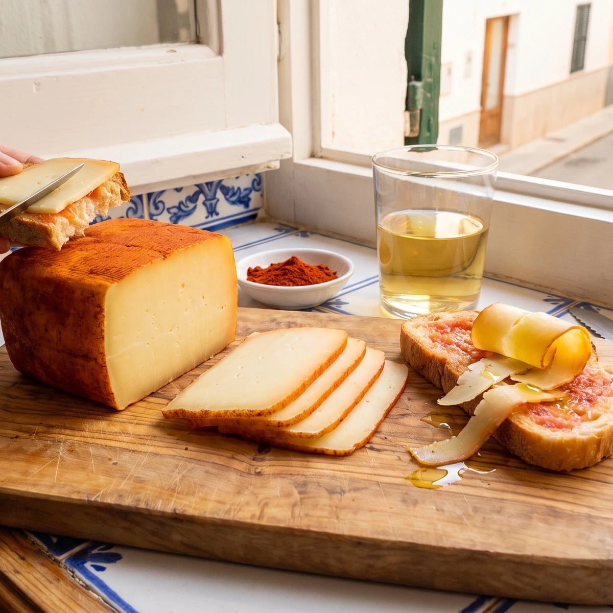 Queso Mahón-Menorca con Pan y Aceite