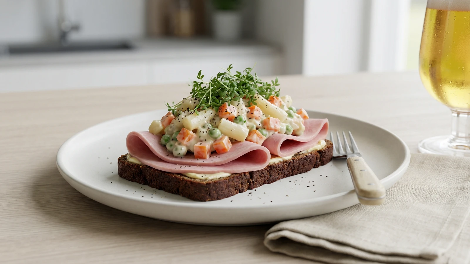 Skinkemad med Italiensk Salat