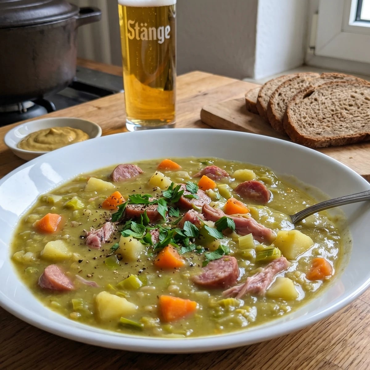 Ähzezupp (Kölsche Erbsensuppe)