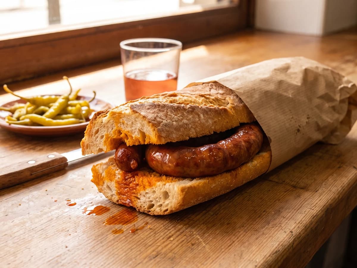Bocadillo de Chistorra Navarra - Chef Isabel
