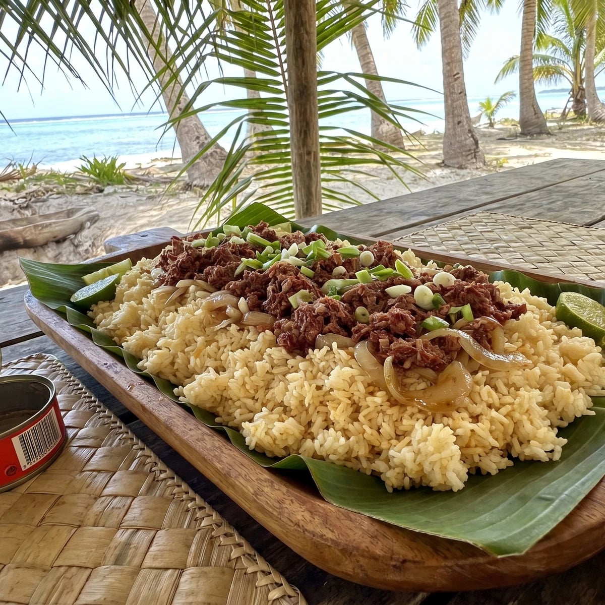 Pisupo mo te Laise (Tuvalu and Tokelau Corned Beef with Rice)