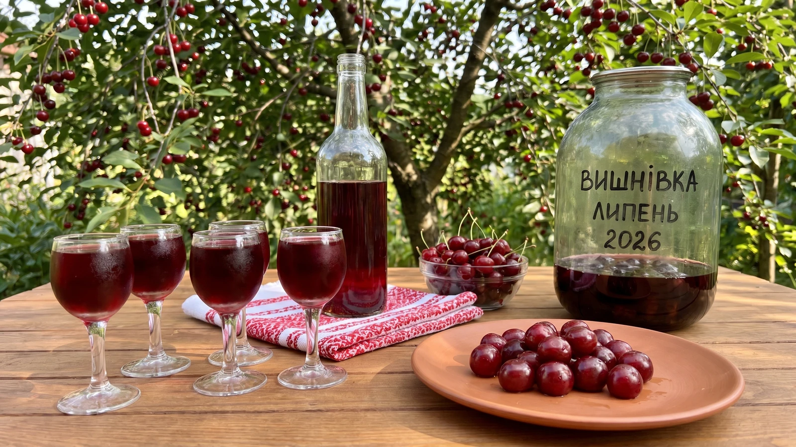 Vyshnivka (вишнівка, sour-cherry nalyvka)