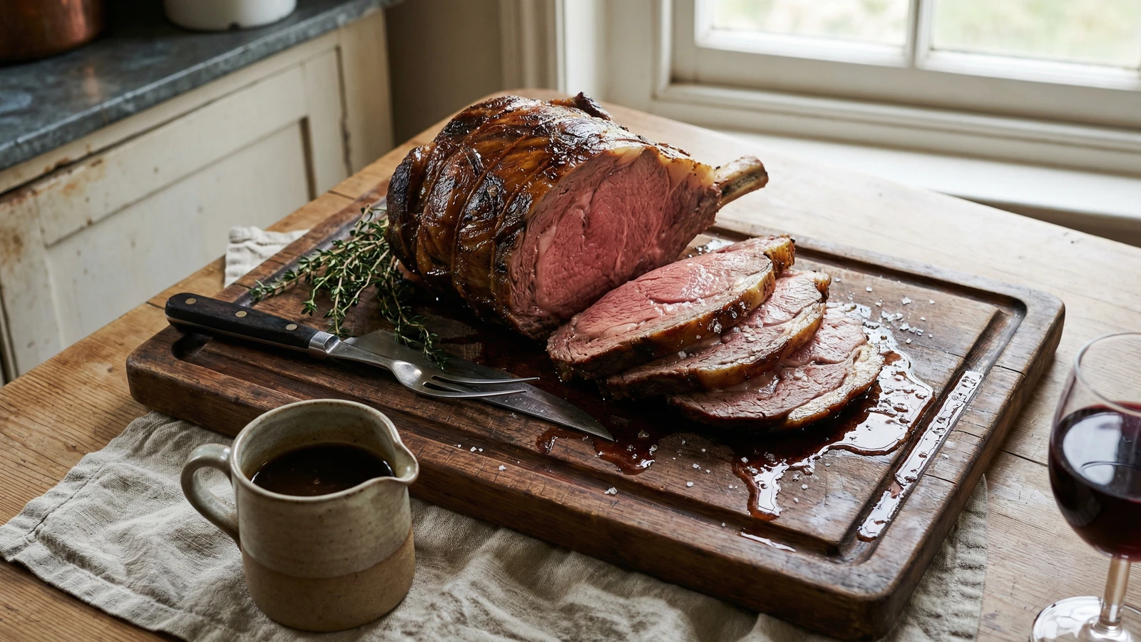 Roast Rib of Beef on the Bone