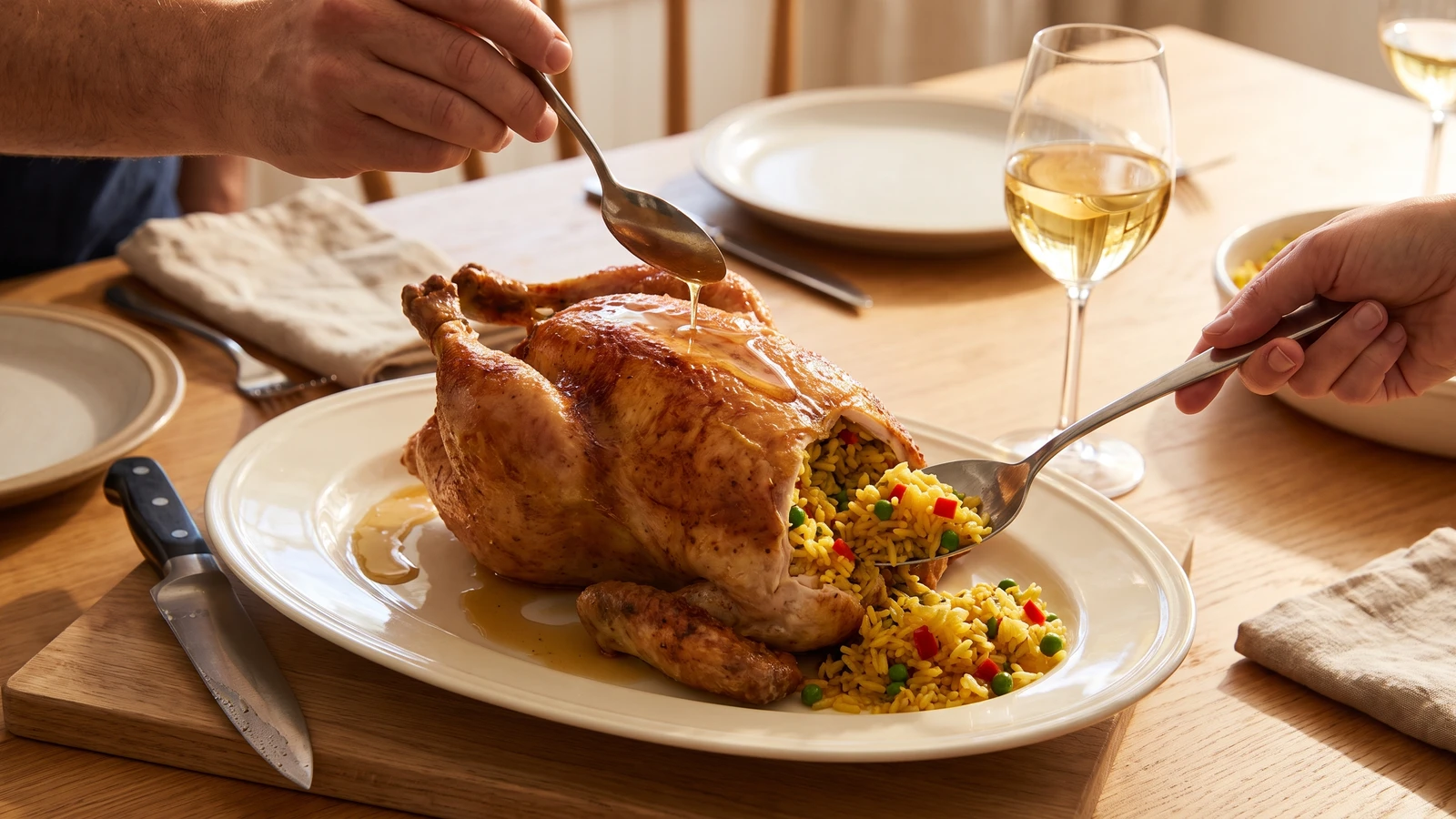Poularde à la Grecque