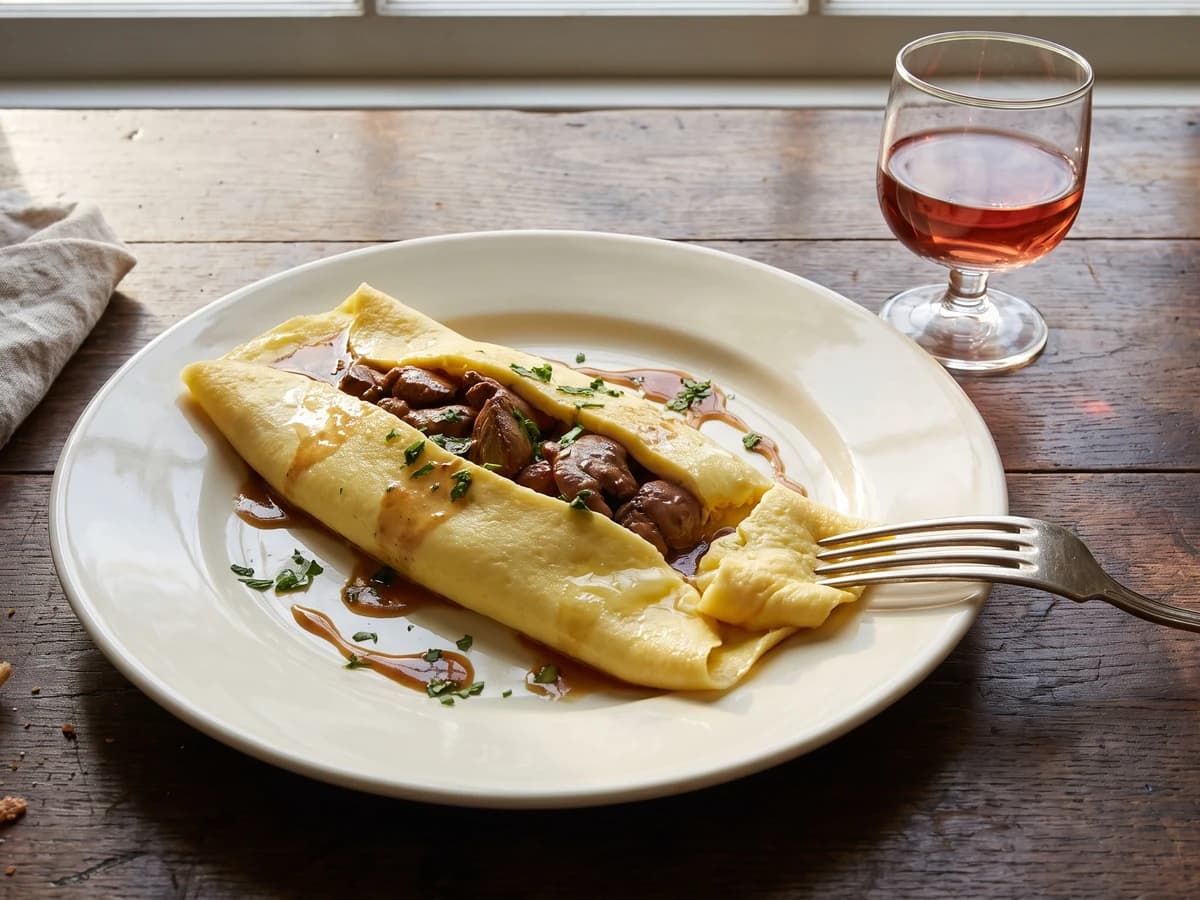 Omelet with Chicken’s Liver - Chef Juliette