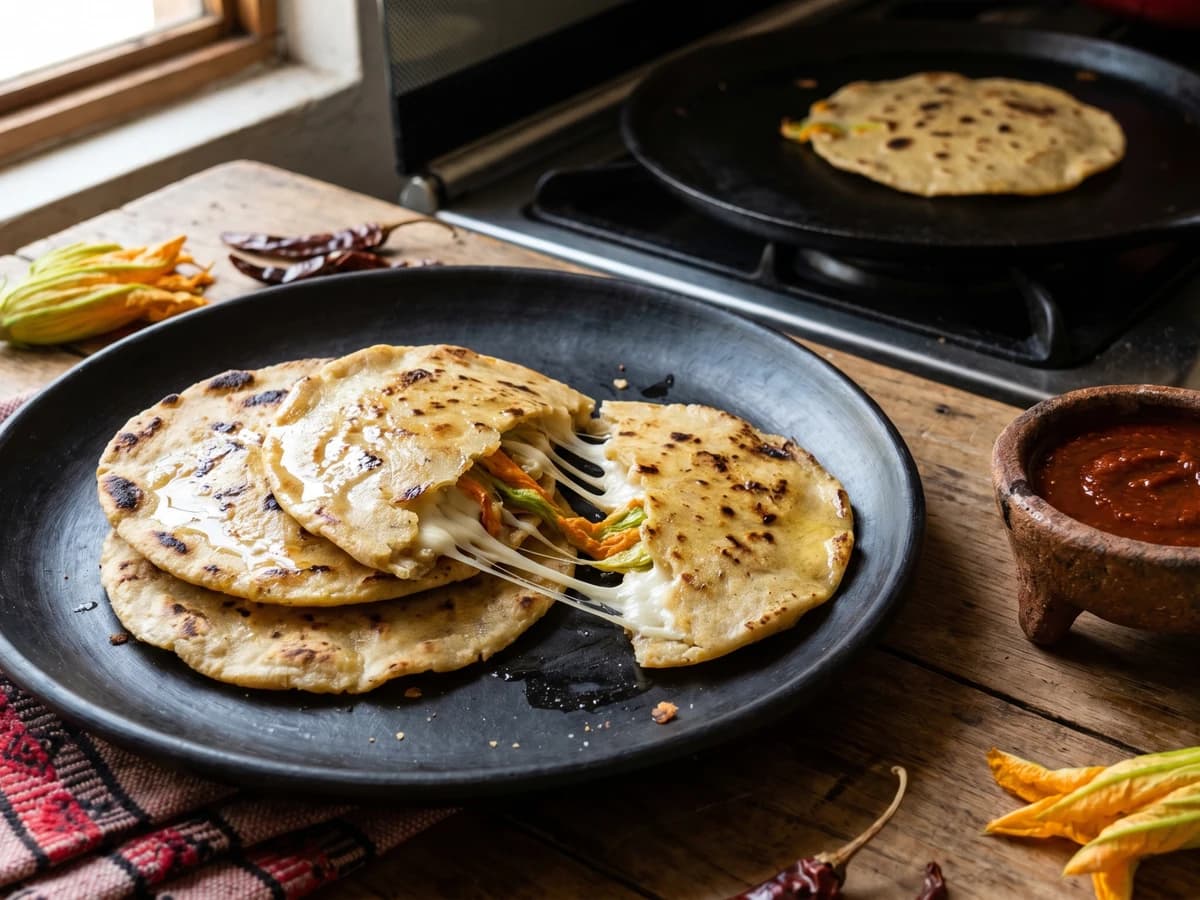 Quesadillas Oaxaqueñas de Quesillo y Flor de Calabaza - Chef Lupita