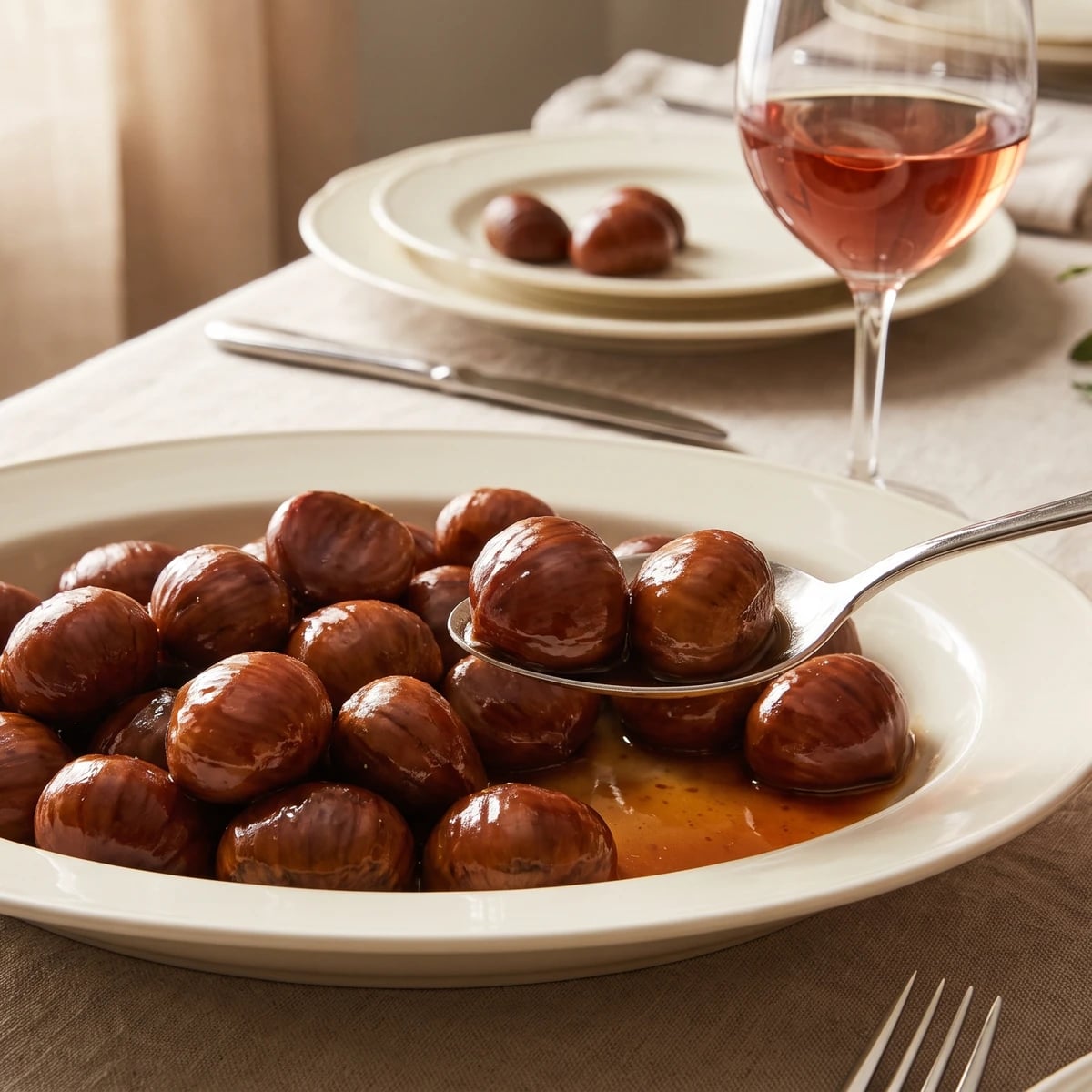 Braised and Glazed Chestnuts