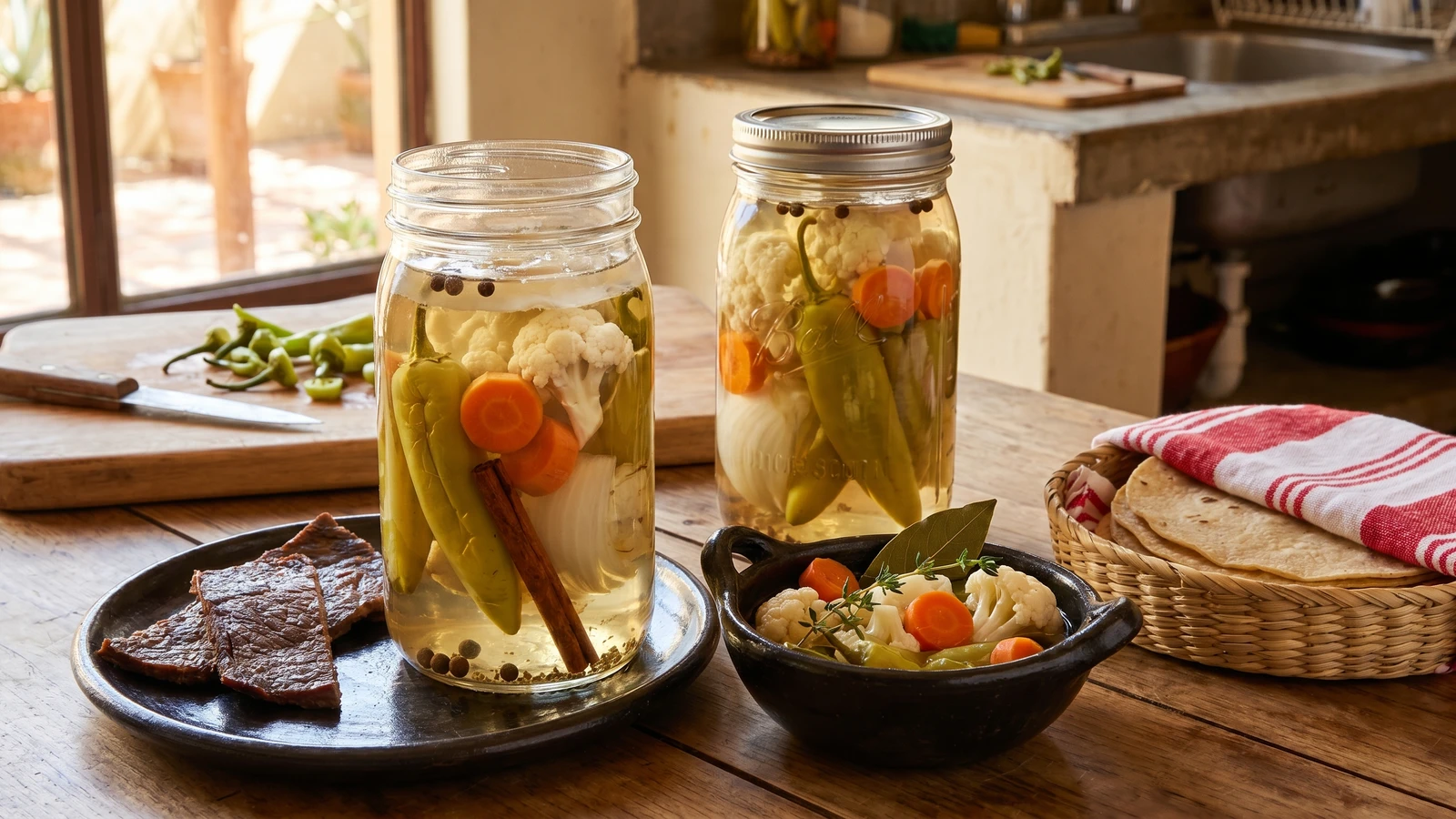 Chiles de Agua en Escabeche