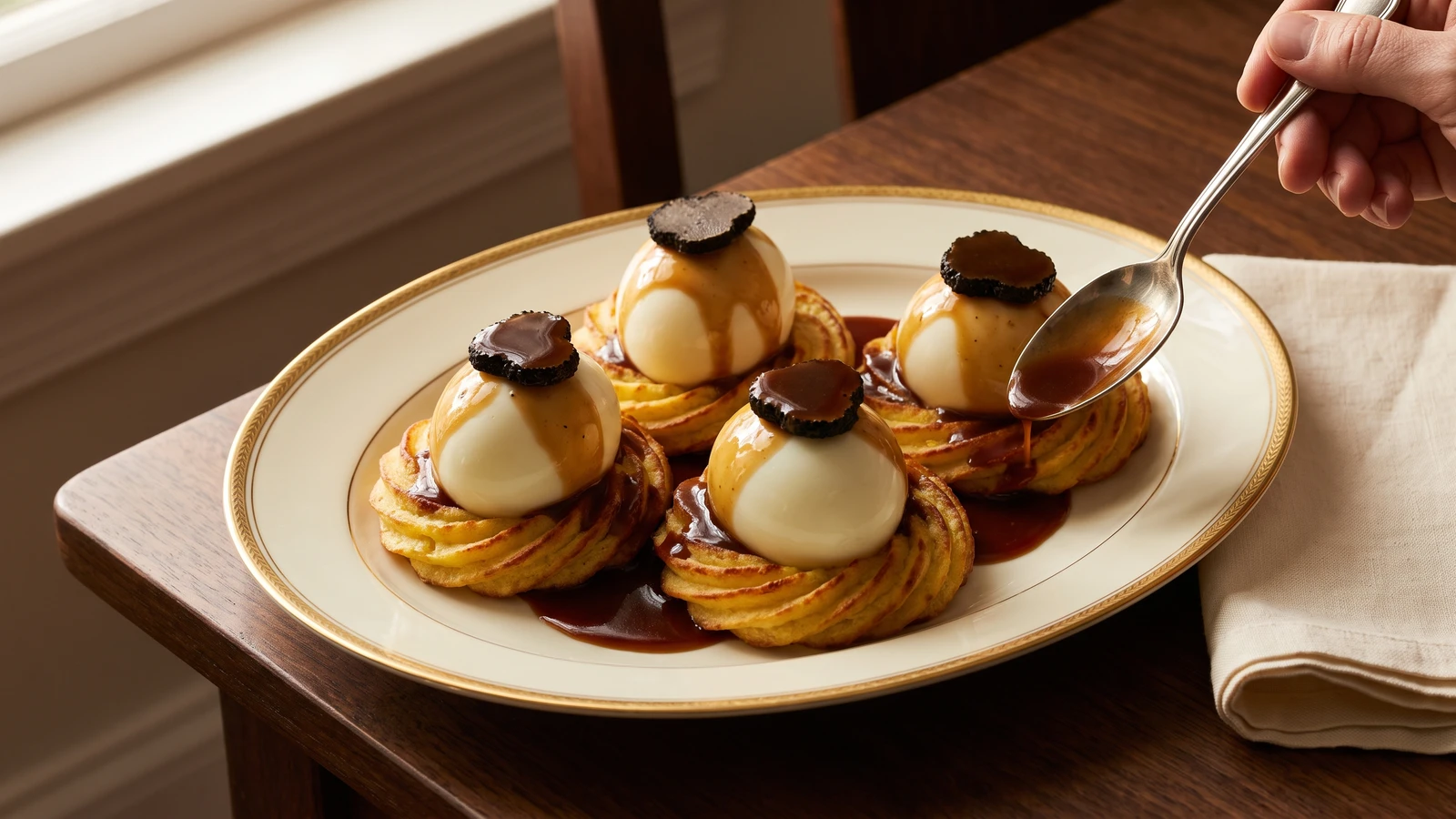 Moulded Eggs à la Duchesse