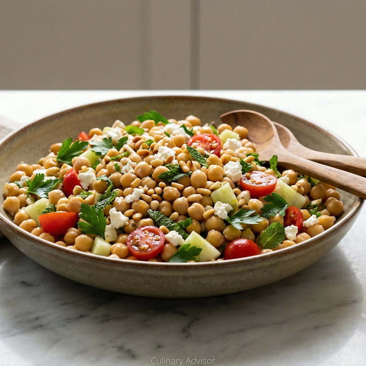 Chickpea Salad with Lemon and Herbs