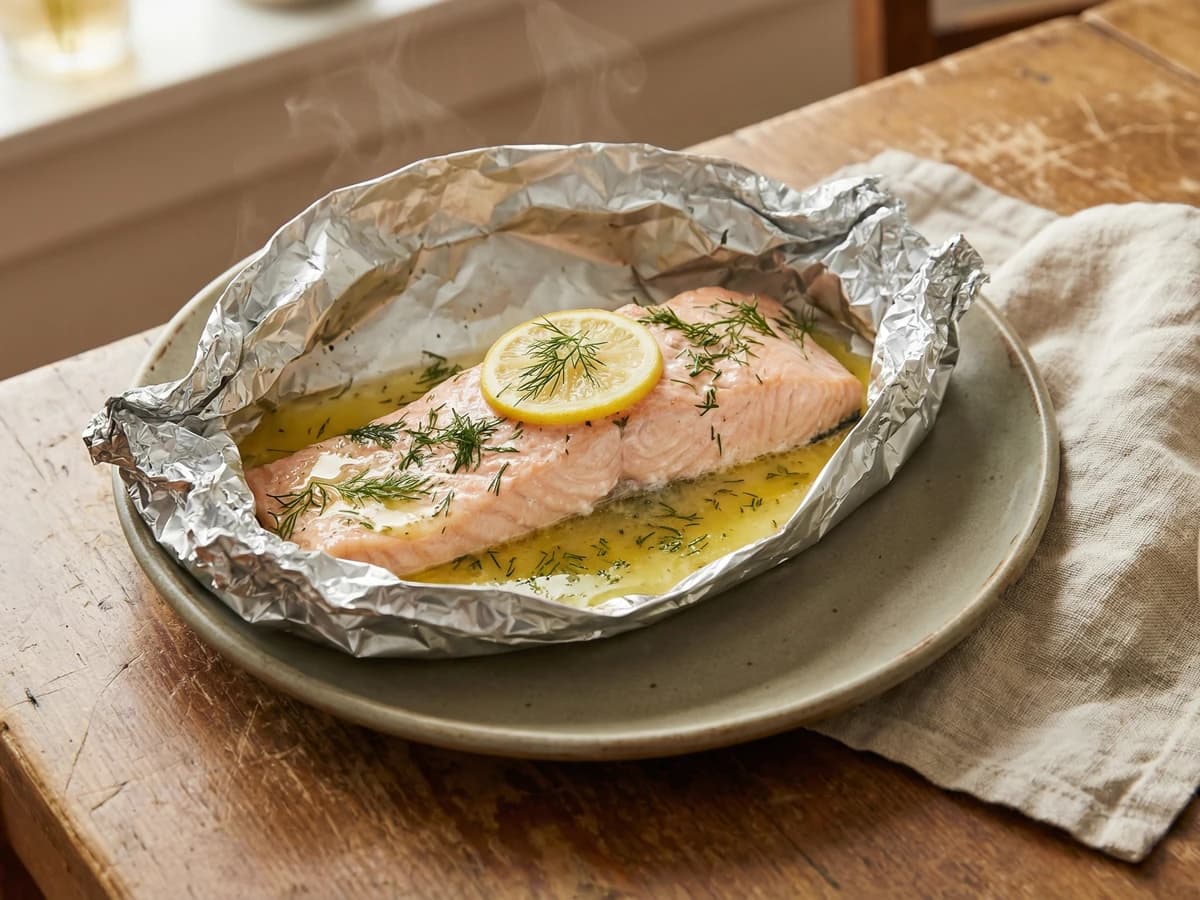 Simple Baked Salmon with Butter and Dill - Chef Thomas