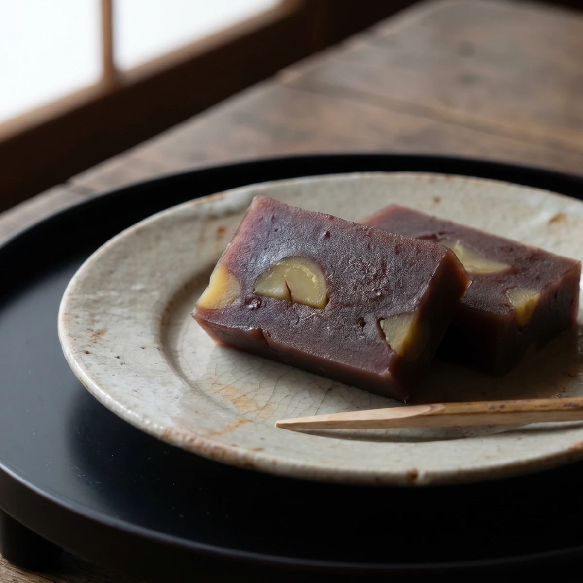 Steamed Chestnut Yōkan (栗蒸し羊羹, Kuri Mushi Yōkan)