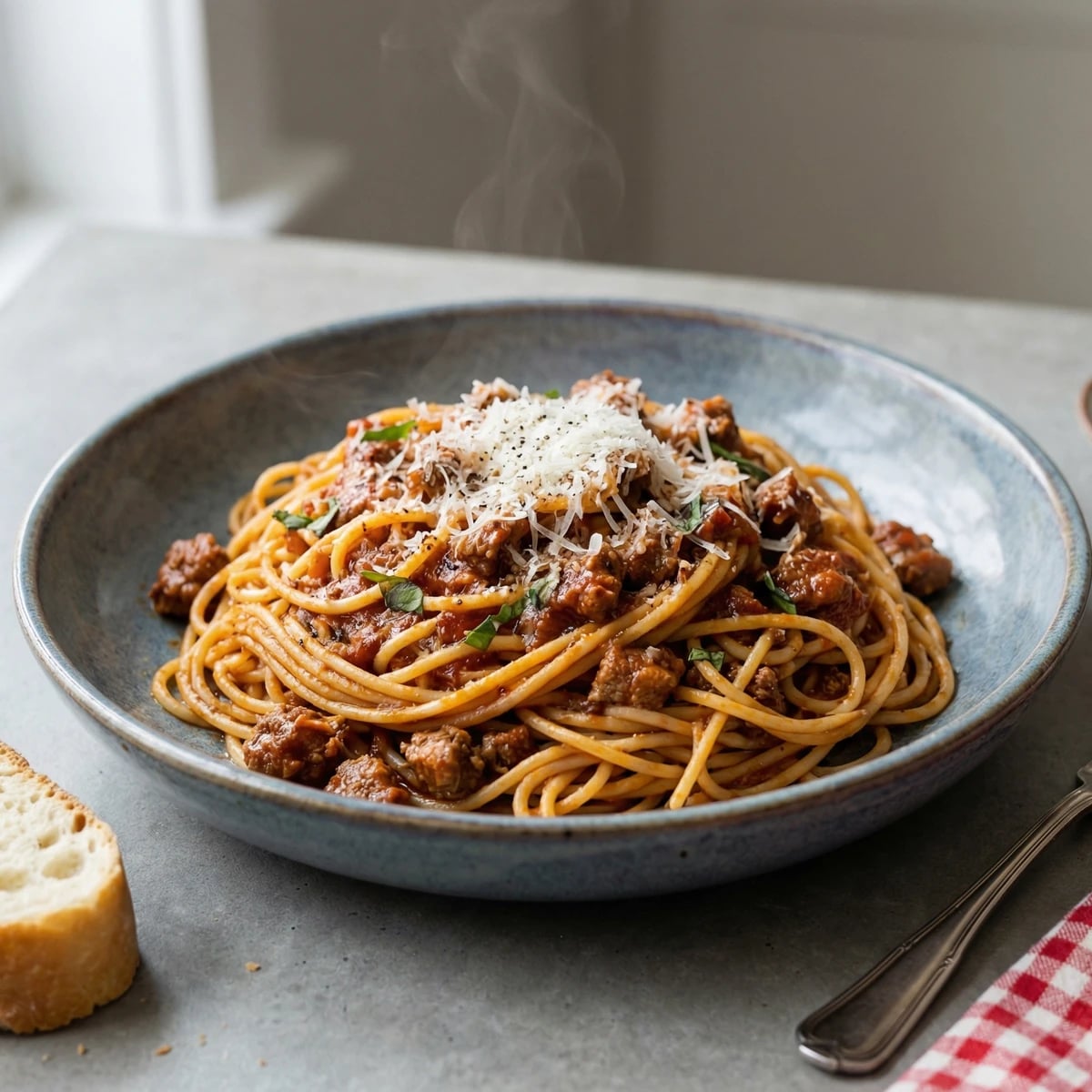 Spaghetti with Sunday Meat Sauce