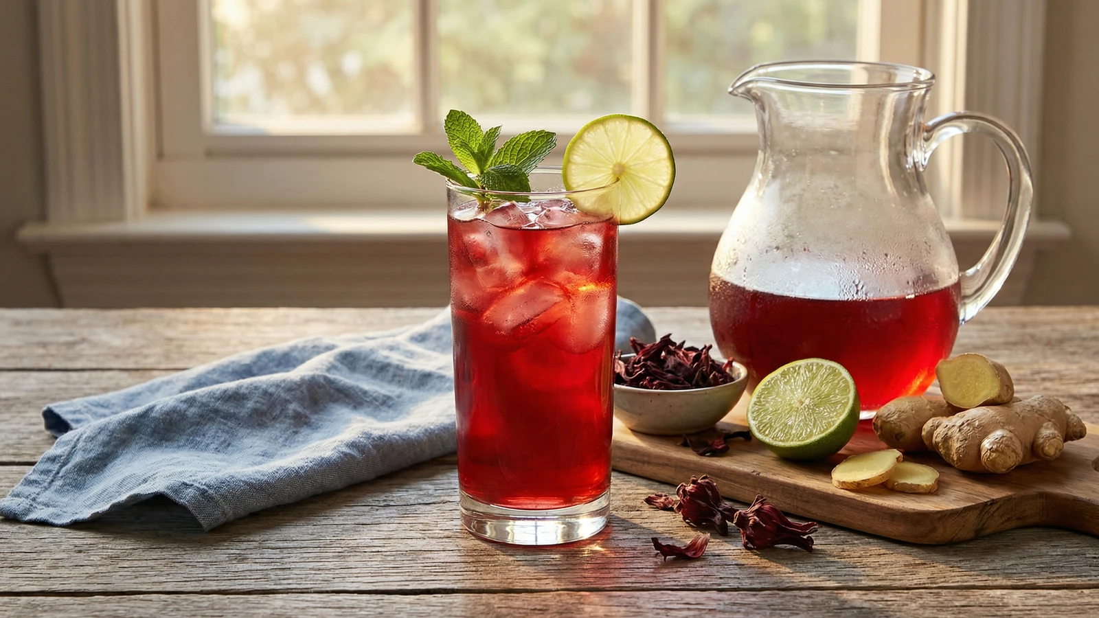 Hibiscus Ginger Iced Tea