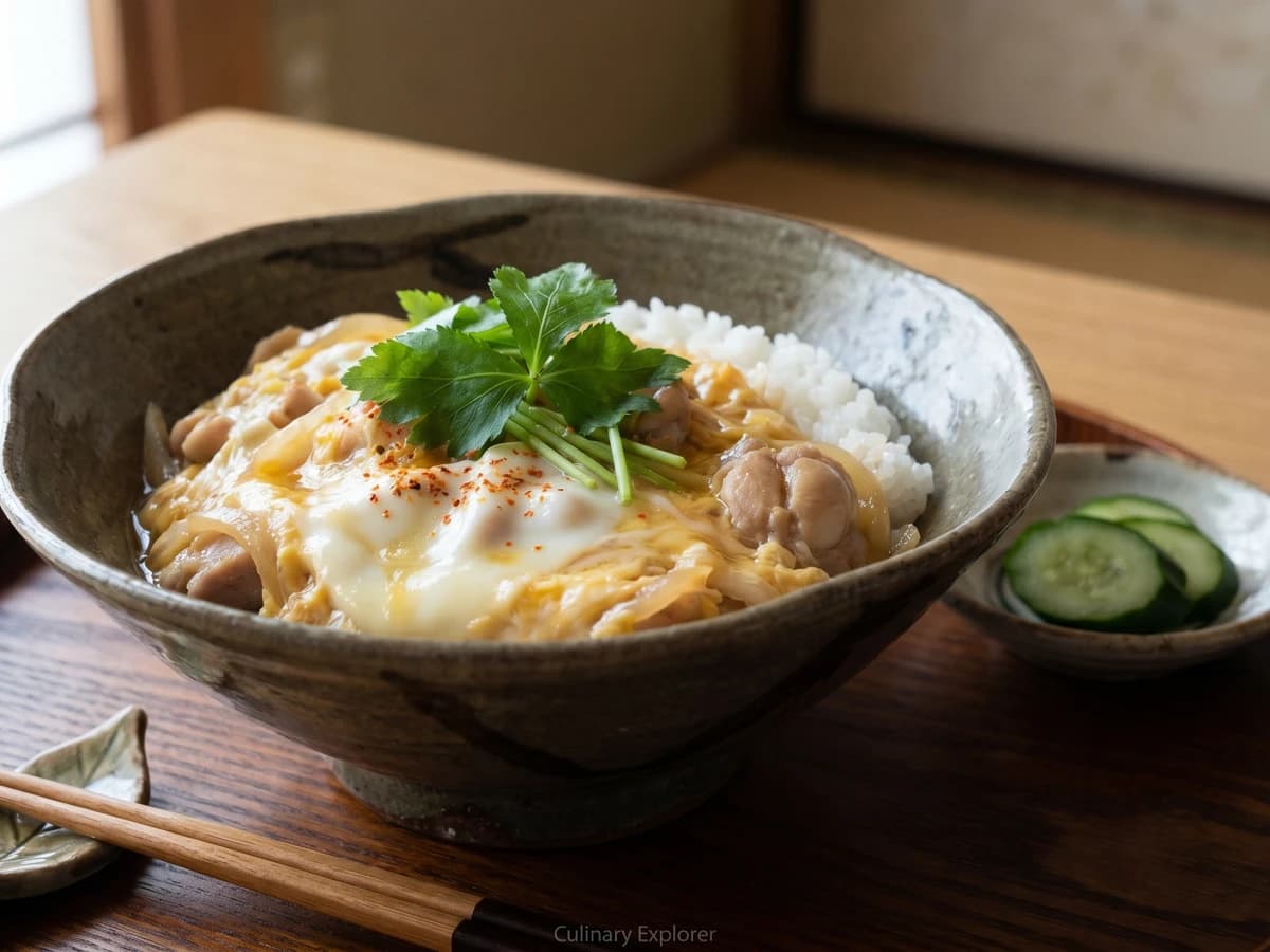 Oyakodon (親子丼, chicken-and-egg rice bowl) - Chef Takumi