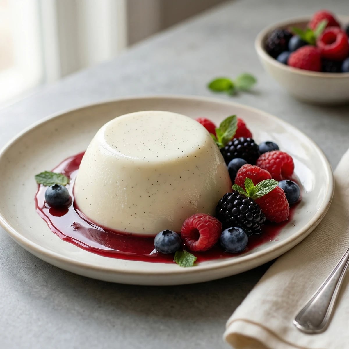 Bourbon Vanilla Bean Panna Cotta