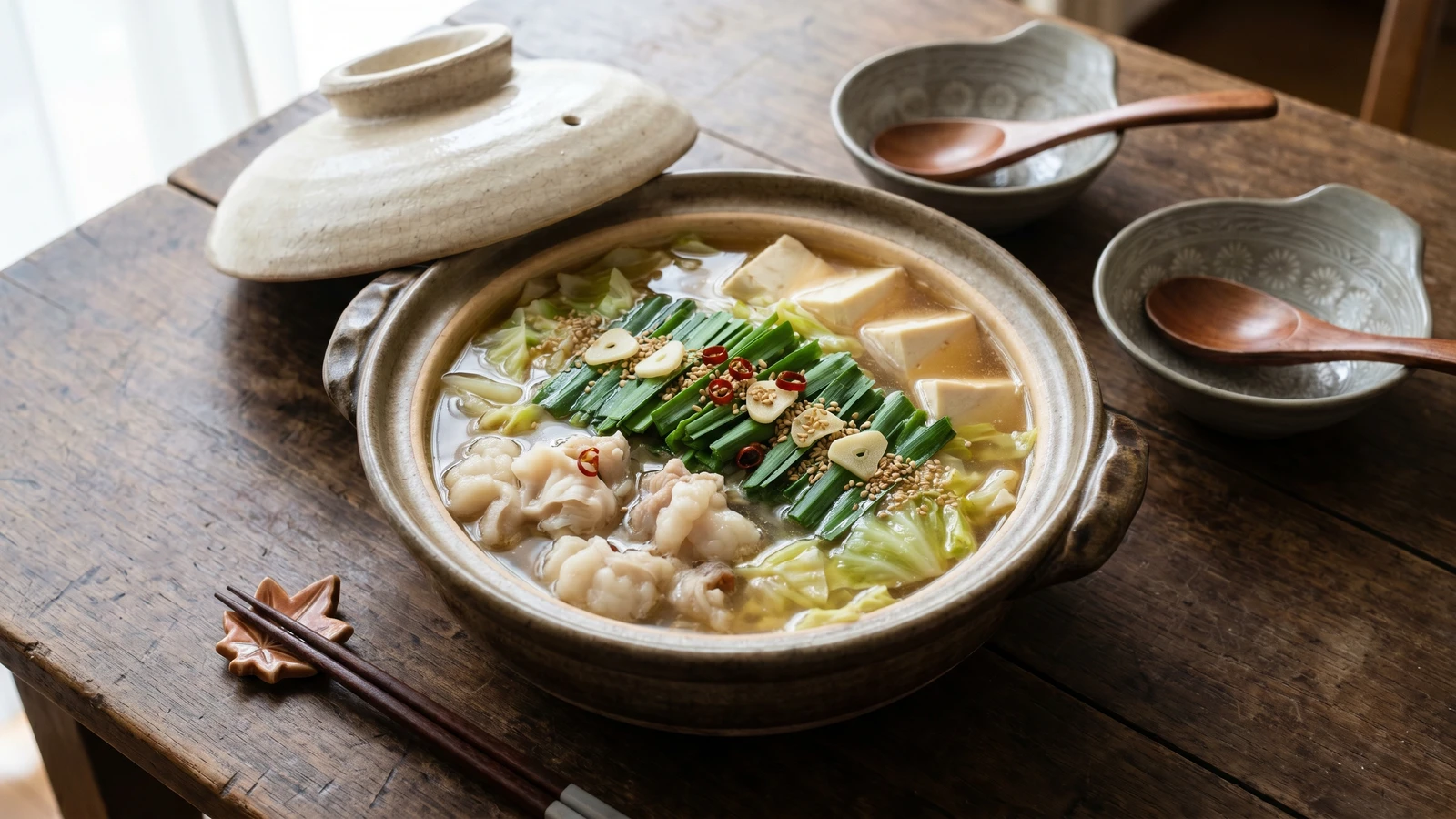 Fukuoka Offal Hot Pot (もつ鍋, Motsunabe)