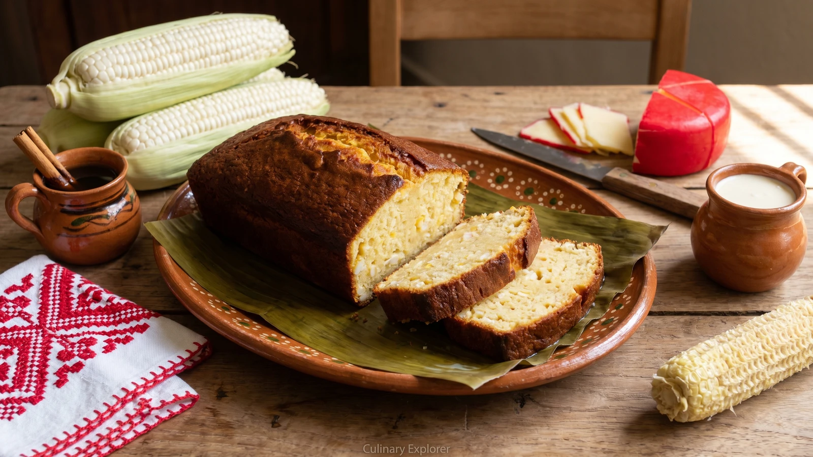 Pan de Elote Yucateco con Elote Tierno