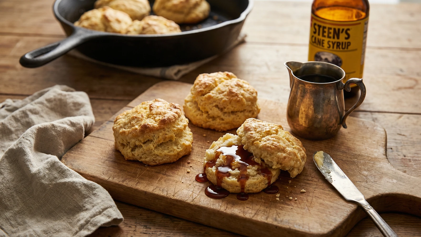 Buttermilk Drop Biscuits with Cane Syrup